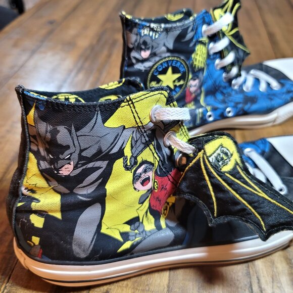 RARE CONVERSE DC Comics Batman and Robin High Tops with Wings - Picture 2 of 13